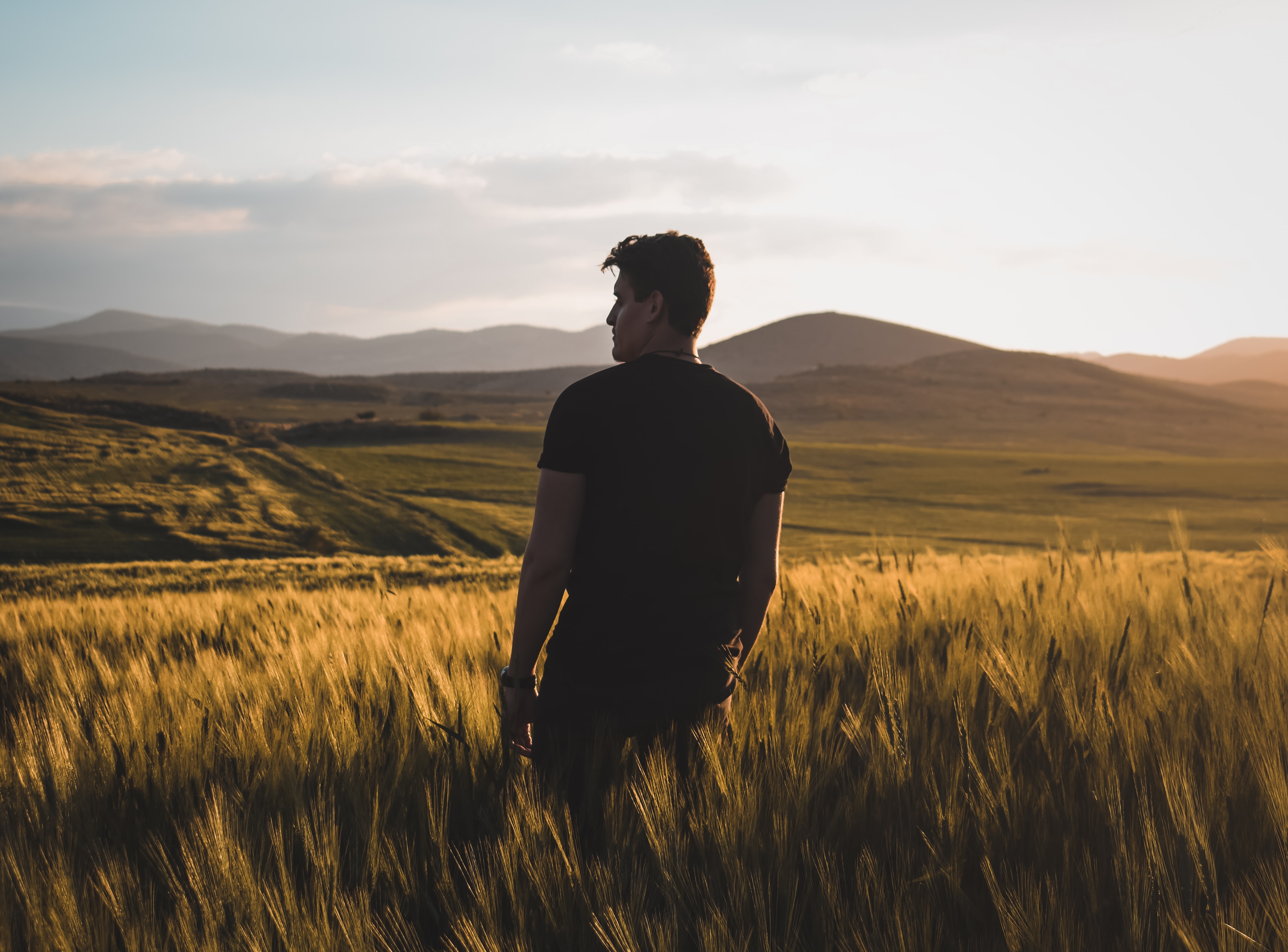 Farmer in field