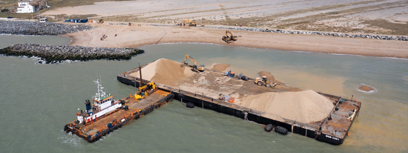 Shingle Barge Delivery Lydd fisher german banner