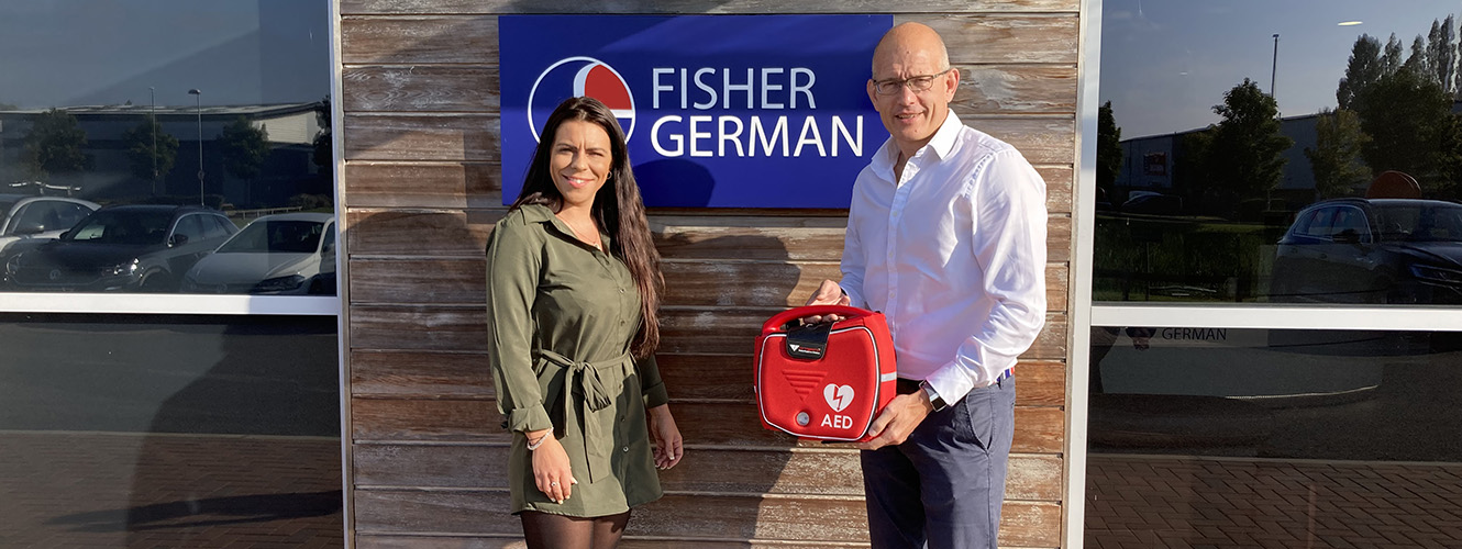 Defibrillator fisher german banner