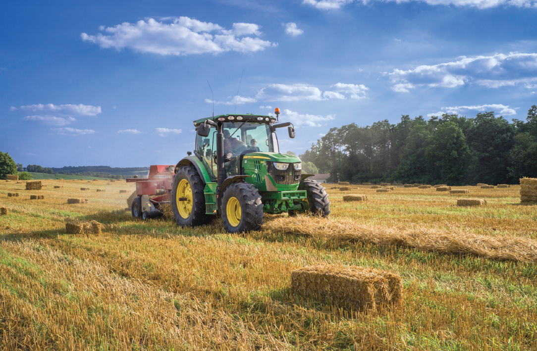 Green Tractor in field